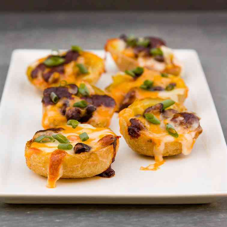 Baked Mexican Stuffed Potato Skins 