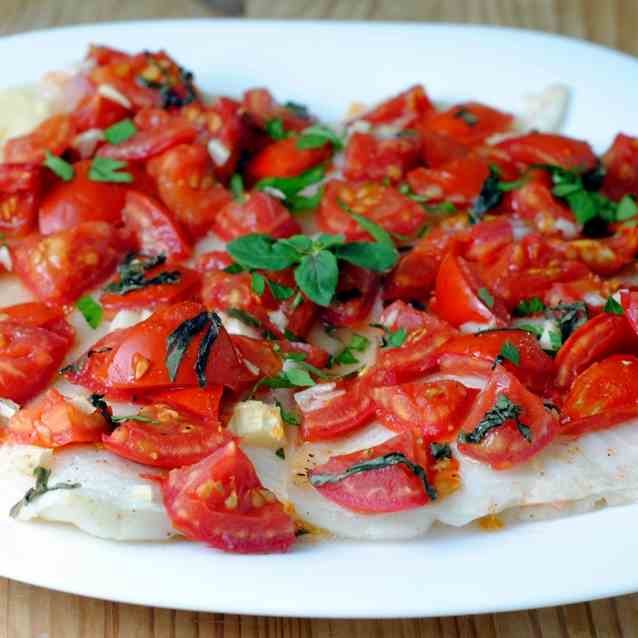 Sole with Tomatoes and Basil