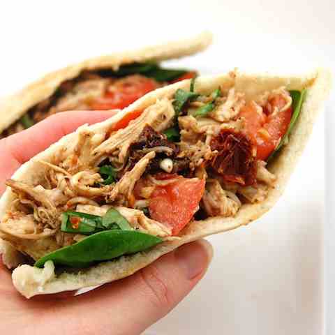 Chicken Pitas with Sun-Dried Tomatoes