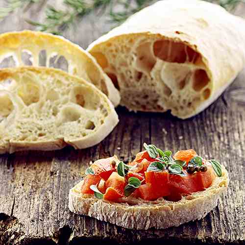 Perfectly alveolated ciabatta bread