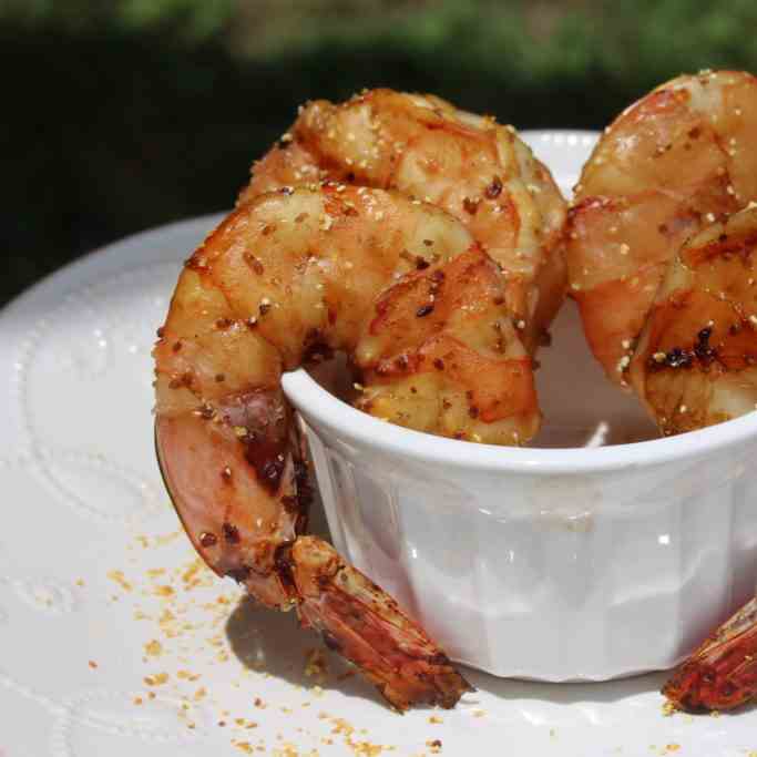 Smoked Shrimp. Soy Sauce - Orange Zest Gla