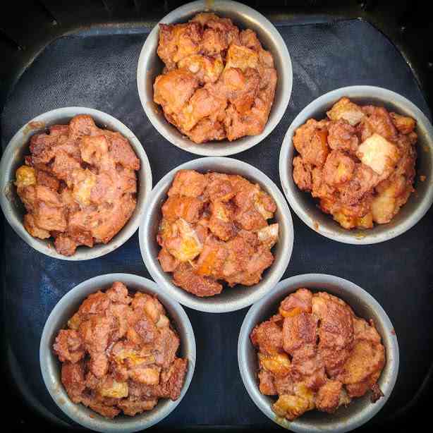 Nutella and Banana Bread Pudding Cups