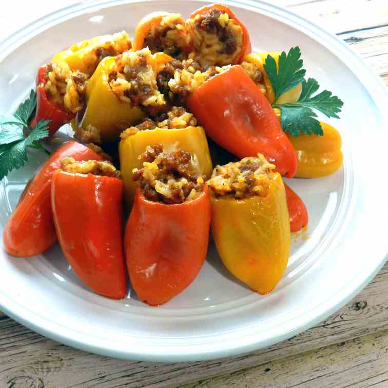 Chorizo Stuffed Mini Peppers