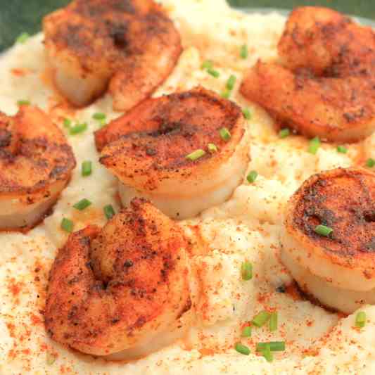 Smoky Shrimp - Goat Cheese Grits