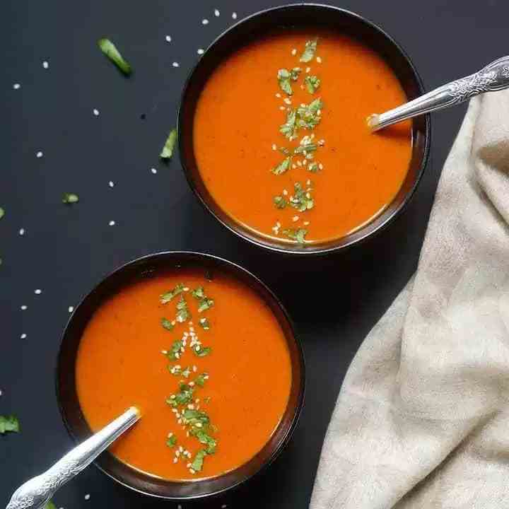 Roasted Red Pepper and Carrot Soup