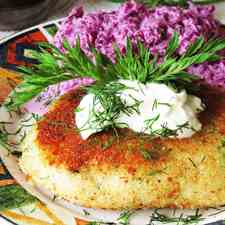 Potato Pancakes with Red Cabbage