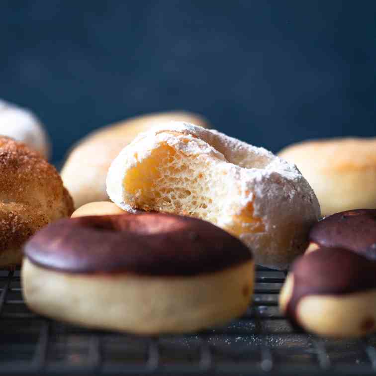 Vegan Baked Yeast Donuts