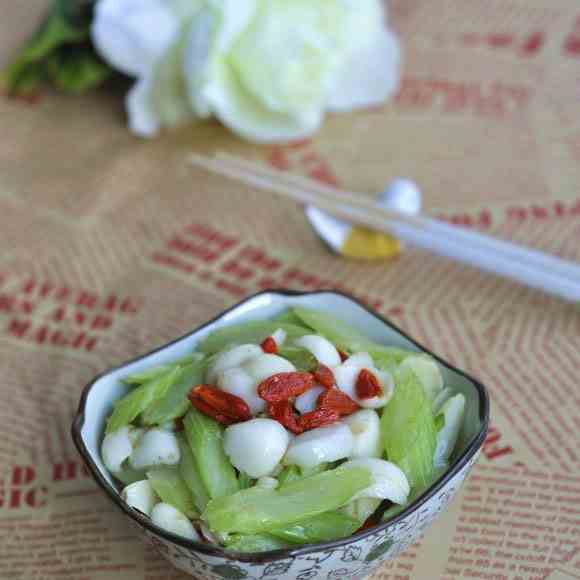 Sauteed Celery and Lily Bulbs