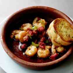 Gambas con Chorizo