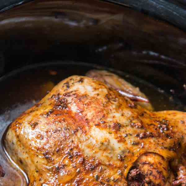 tender slow cooker whole chicken