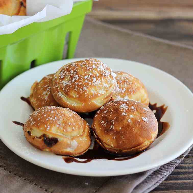 Nutella Filled Pancakes (Ebelskivers)