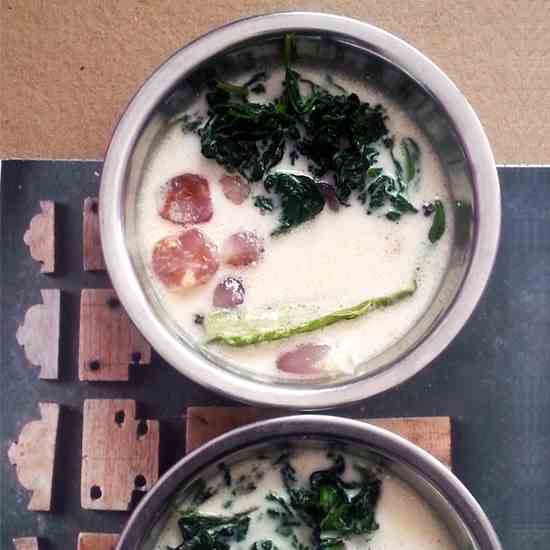 Spinach in Spiced Coconut Milk