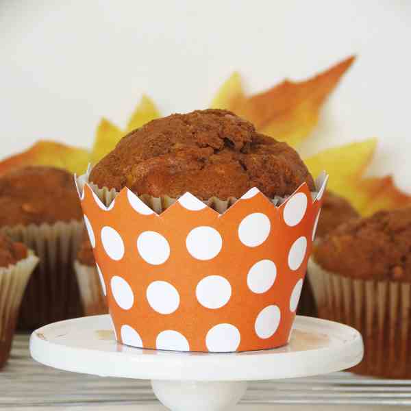 Cinnamon Pumpkin Apple Muffins