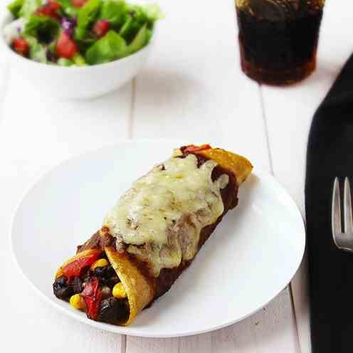 Homemade Black Bean & Vegetable Enchilad