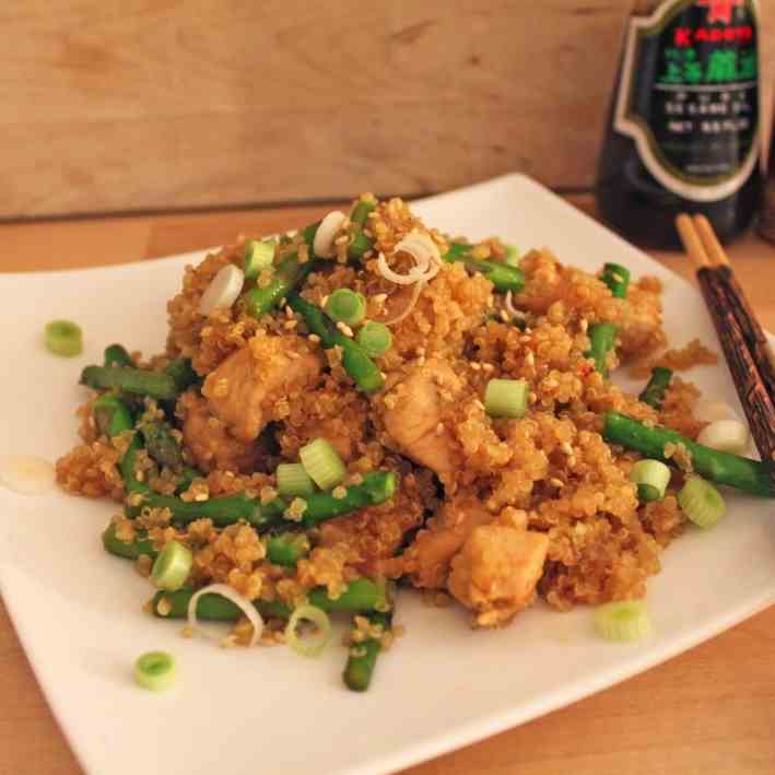 Orange Chicken with Asparagus & Quinoa