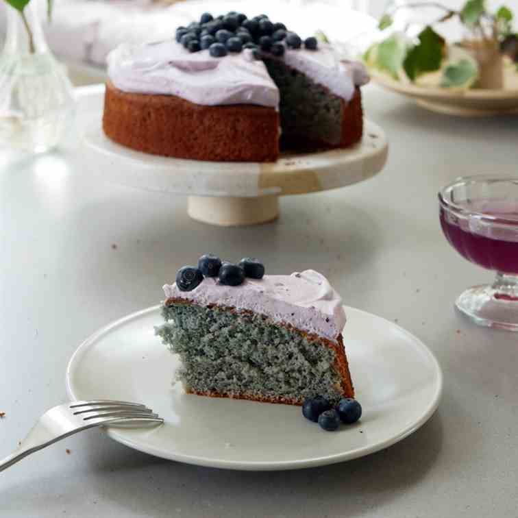 Blueberry Chiffon Cake