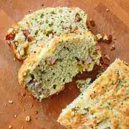 Savory cheese and chive bread