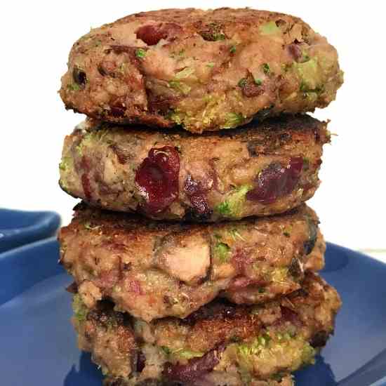 Healthy Mushroom Broccoli Bean Patty