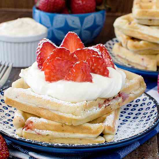 Homemade Strawberry Waffles
