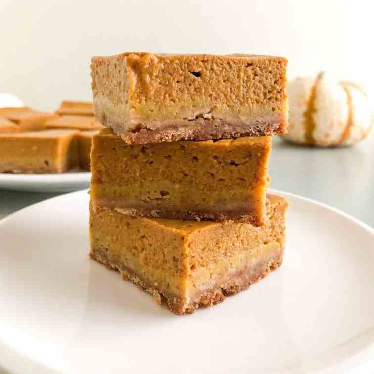 Pumpkin Pie Bars with Shortbread Crust