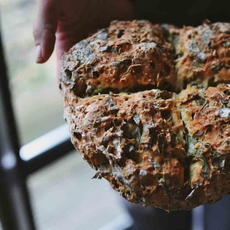 Wild Garlic Soda Bread