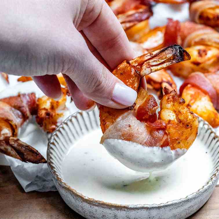 Keto Bacon Wrapped Shrimp