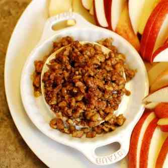 Baked Brie with Kahlua Walnuts
