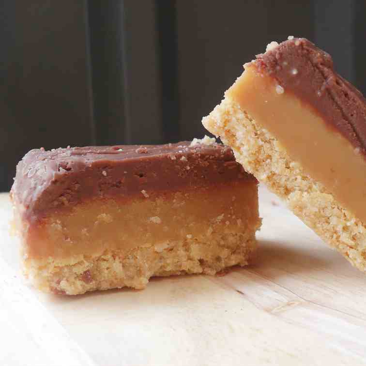 Chewy Chocolate Caramel Slice