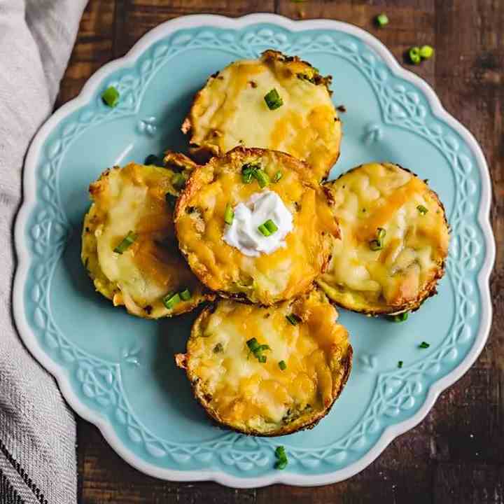 Leftover Cheesy Mashed Potato Muffins