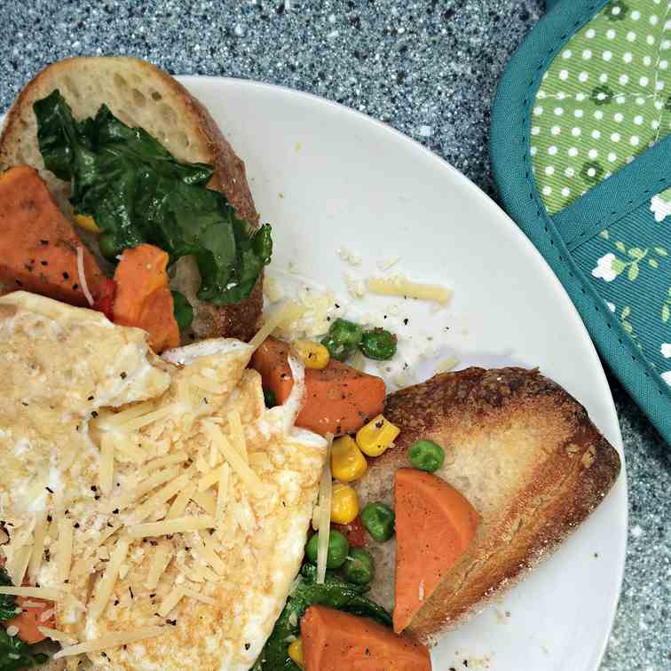 Kale and Sweet Potato Toast