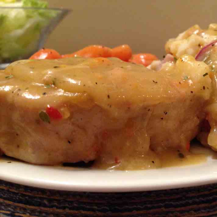 Ranch Pork Chops with Parmesan Potatoes