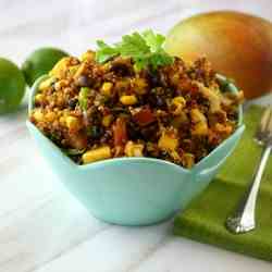 Red Quinoa and Mango Salad