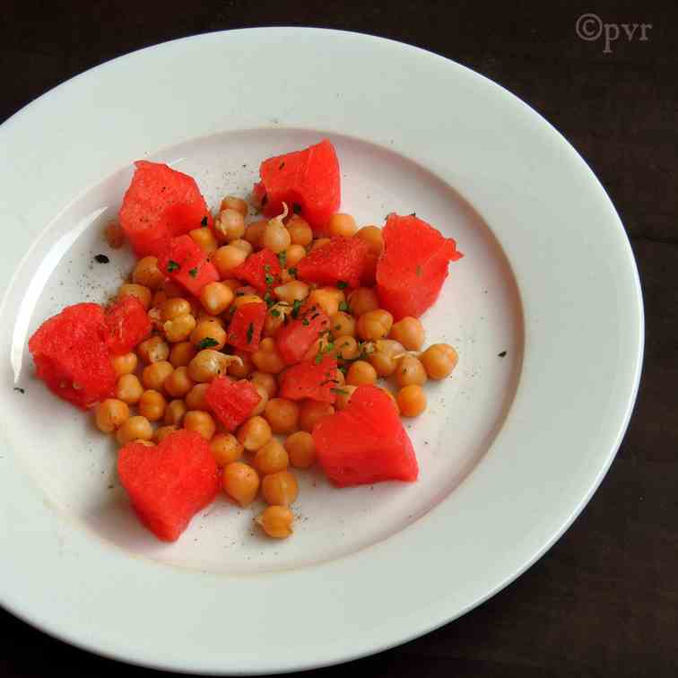 Watermelon Chickpeas Salad