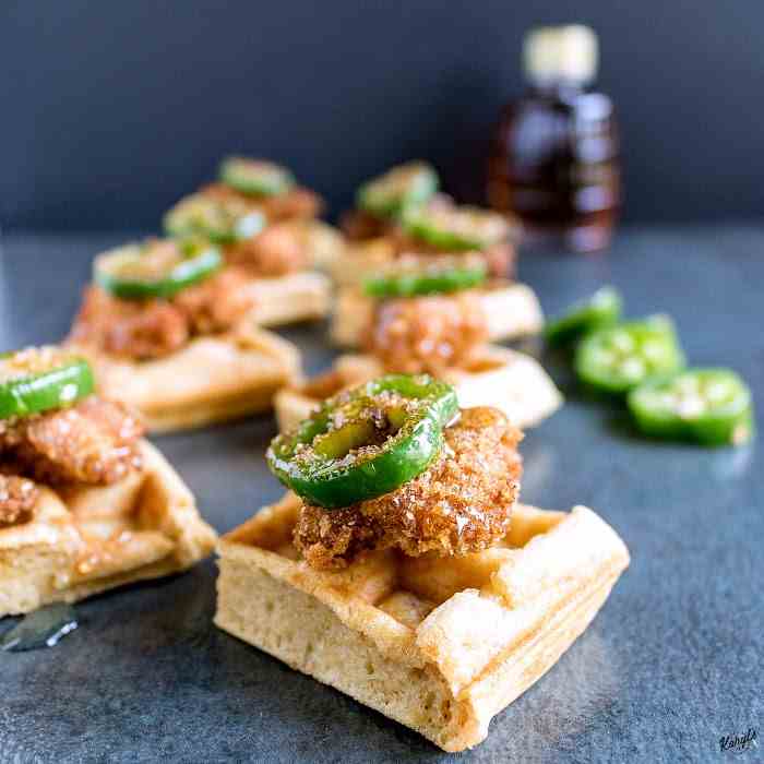 Homemade Chicken and Waffle Bites