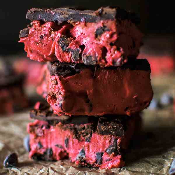 Red Velvet Cookie Dough Bars