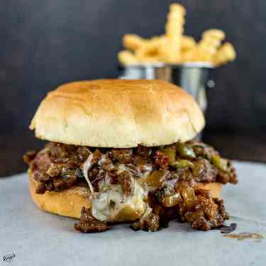 Venison Cheesesteak Sloppy Joes