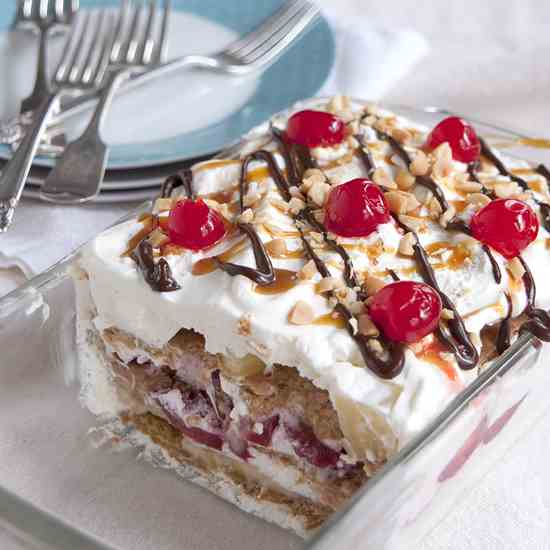 Banana Split Icebox Cake