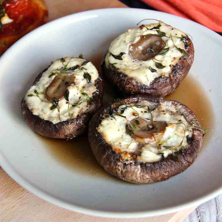 Cheese Stuffed Portobello Mushrooms