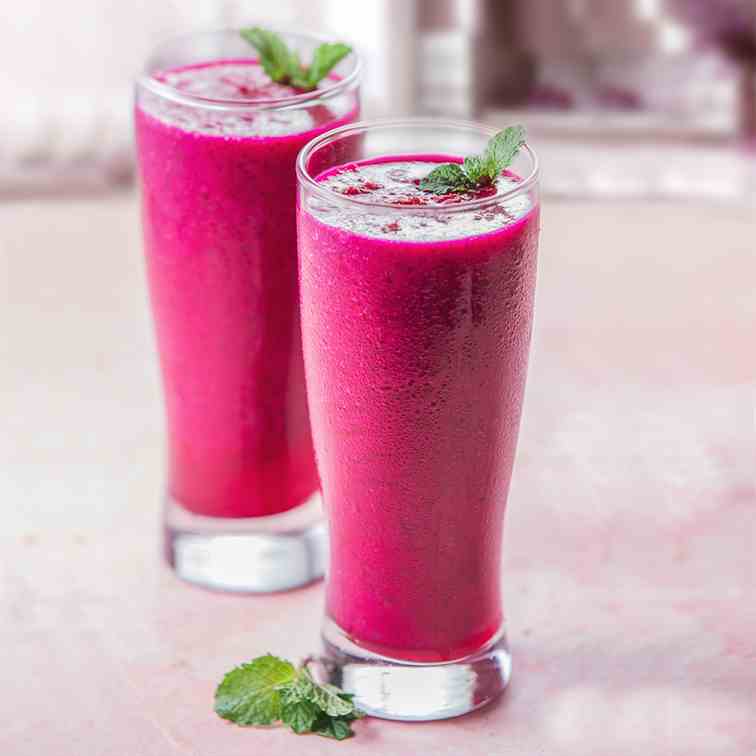 Lemon Pear Dragon Fruit Smoothies