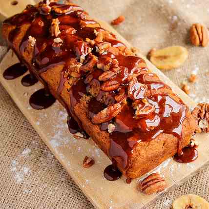 Banana bread with pecans