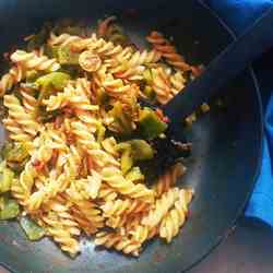 Tomato Olive Capsicum Pasta