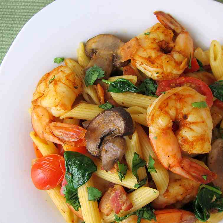 Cajun Shrimp and Vegetable Pasta