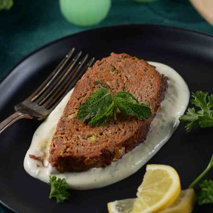 Lamb Meatloaf w- Yogurt Sauce