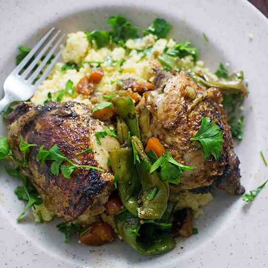 Berbere Chicken with Lime-Parsley Couscous