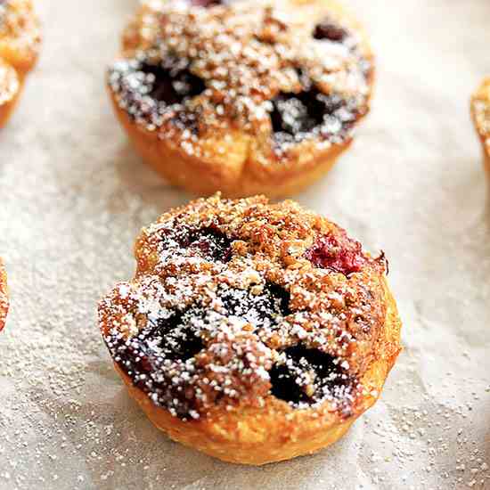 Mini Blueberry and Hazelnut Pies