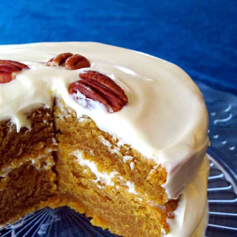 Pumpkin Cake, Maple Cream Cheese Icing