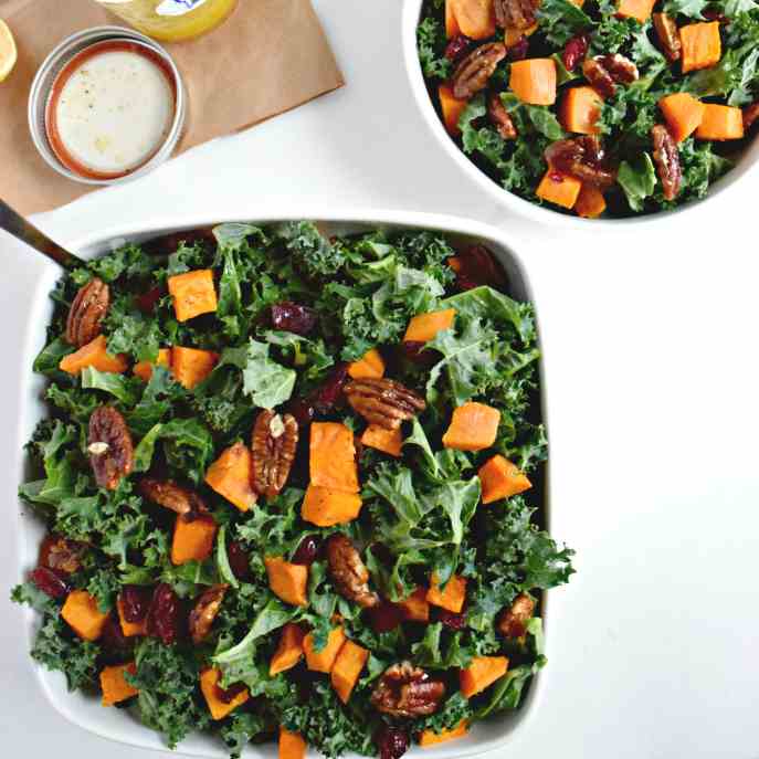 Roasted Sweet Potato - Kale Salad