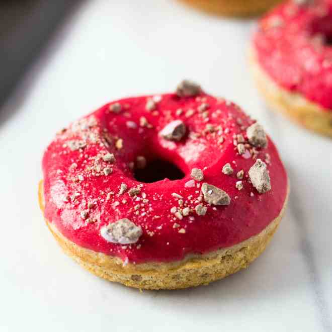 Pink Glazed Easter Doughnuts