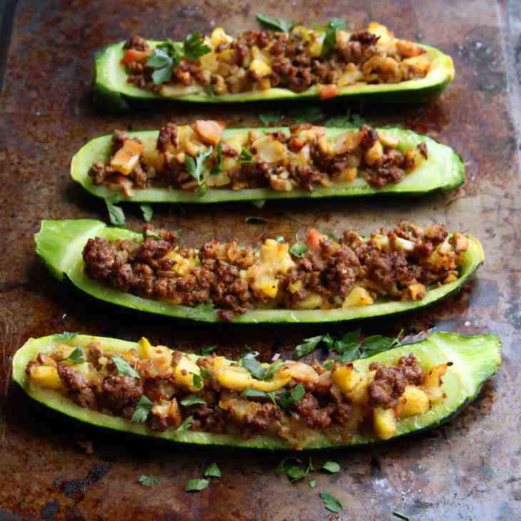 AIP Stuffed Zucchini Boats Recipe