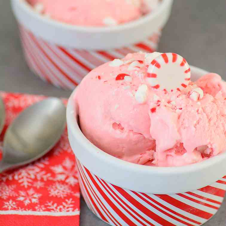 No Churn Peppermint Ice Cream